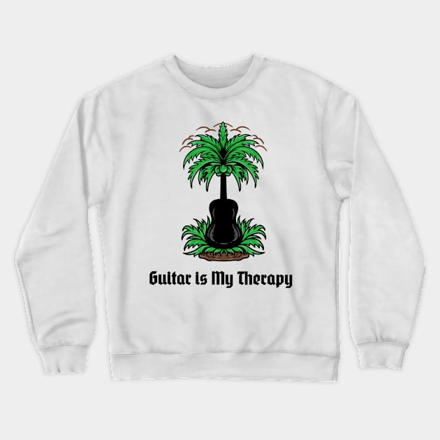 Guitar is my therapy Crewneck Sweatshirt by B-shirts